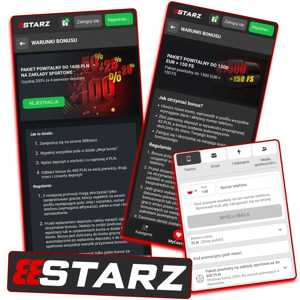 Bonus powitalny 888starz dla nowych graczy kasyna i sportu.