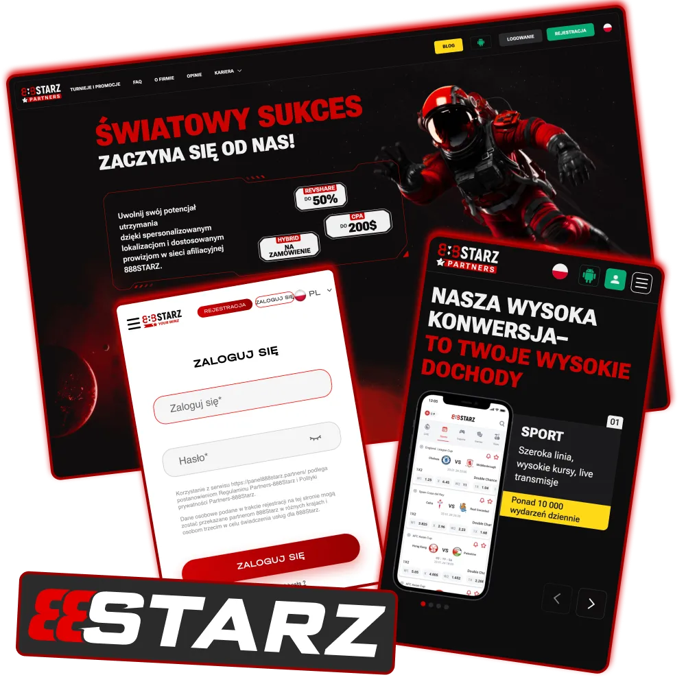 Program partnerski 888starz dla osób i firm z Polski.