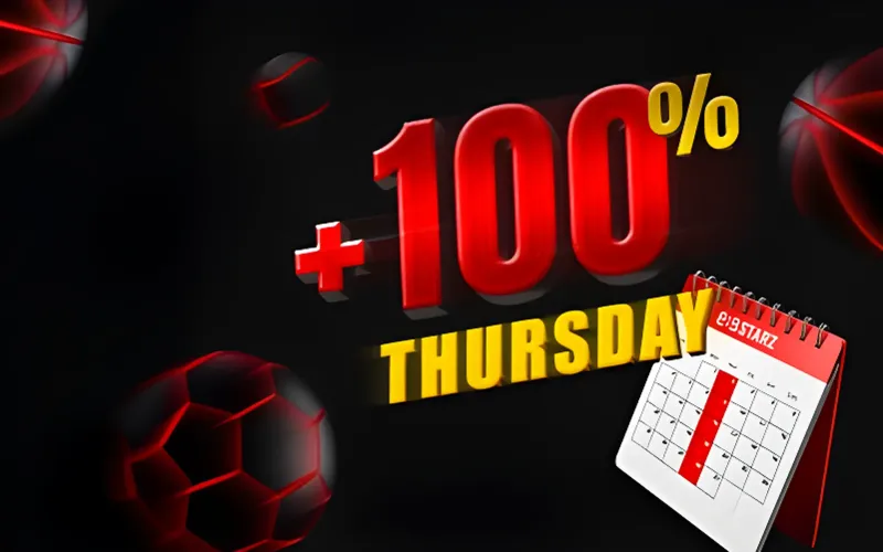 Bonus 100% na zakłady sportowe dostępny w każdy czwartek na 888Starz.