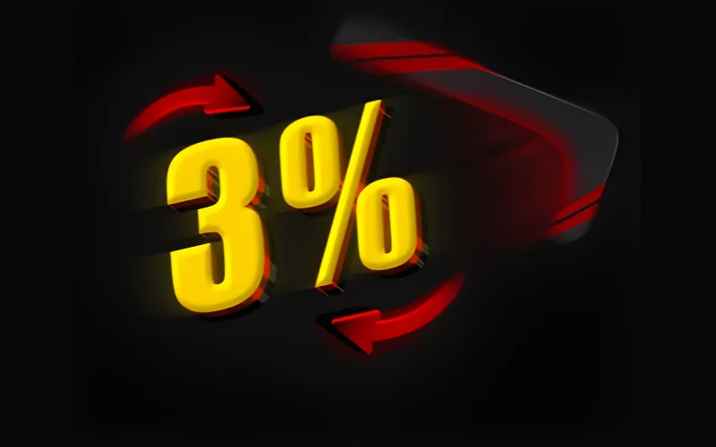 We wtorek 888Starz zwraca 3% strat netto jako cashback bez depozytu.