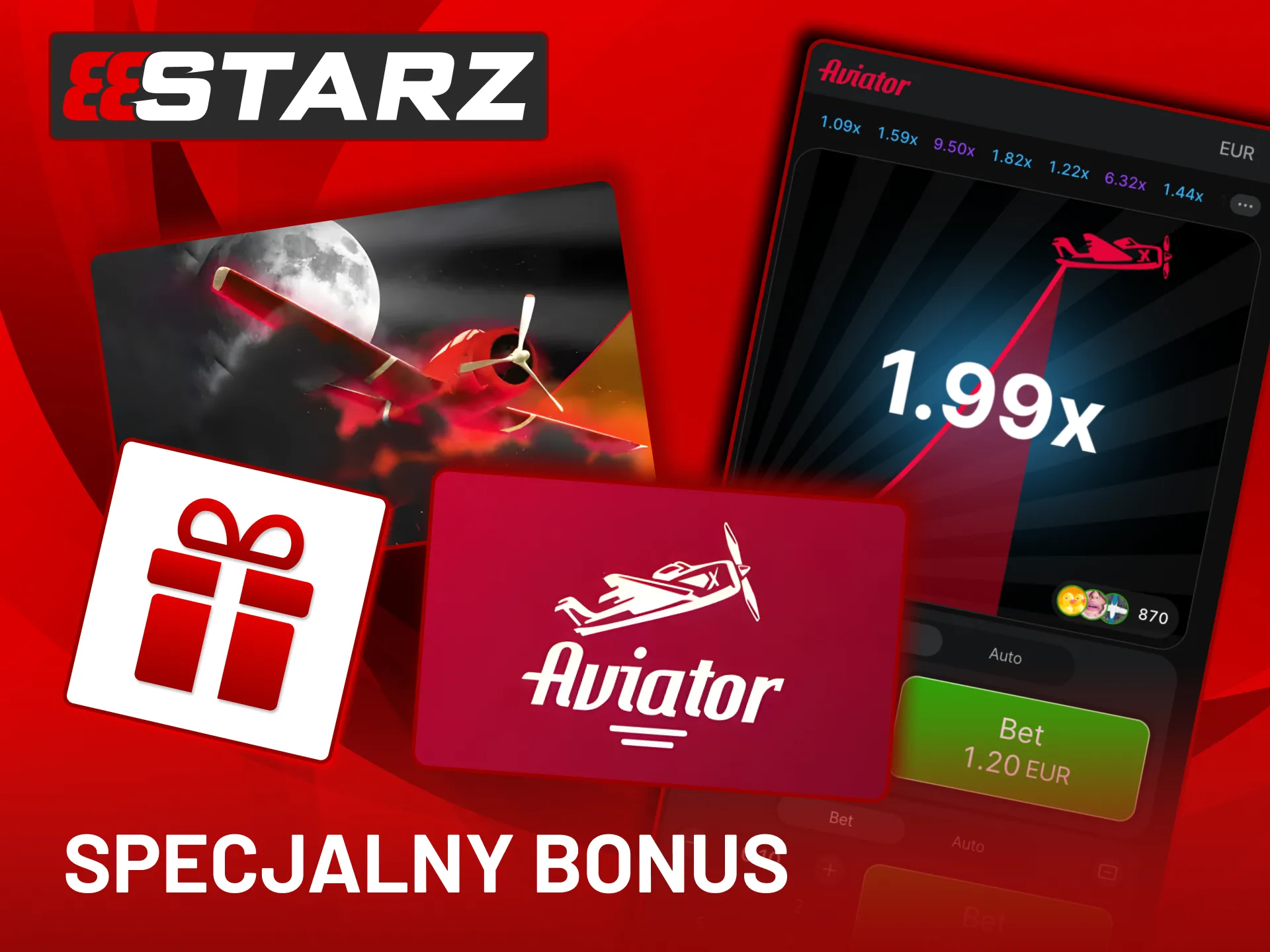 W każdy poniedziałek w 888Starz Aviator czeka na Ciebie do 50 darmowych lotów za pierwszą wpłatę.