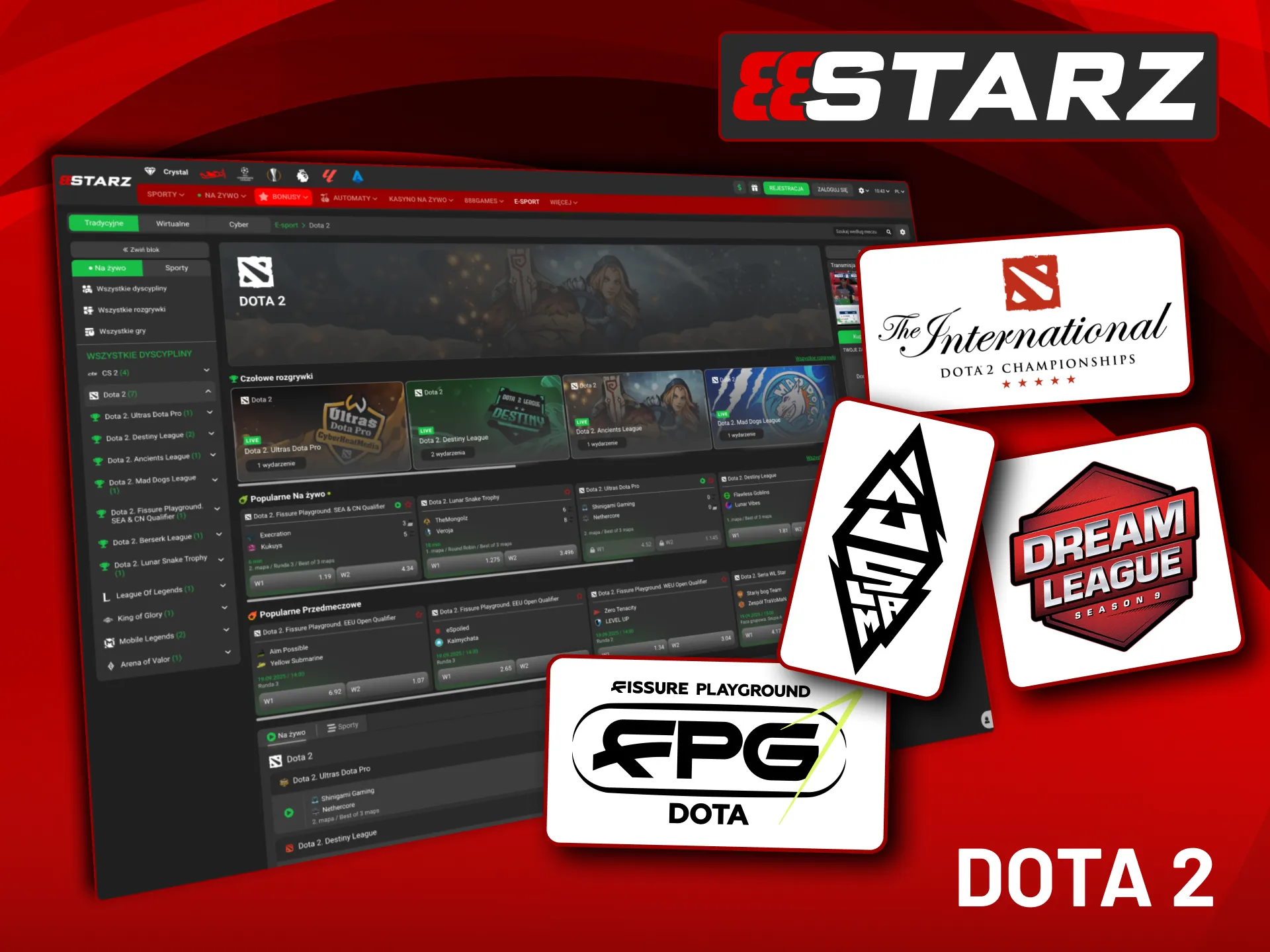 The International i DreamLeague w ofercie 888Starz.