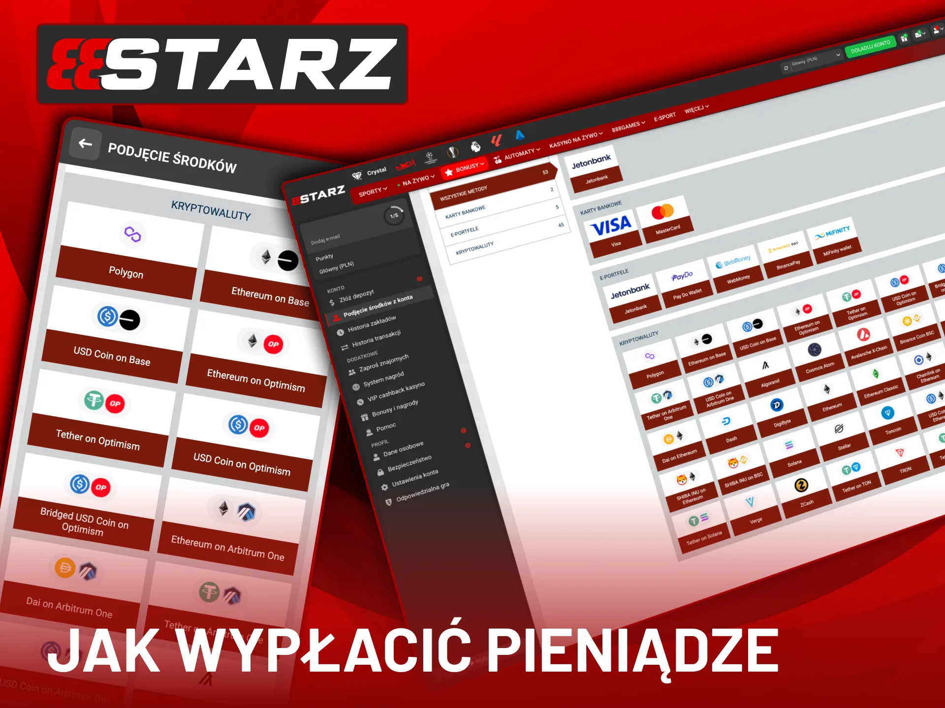 Przelew środków z 888Starz do portfela.