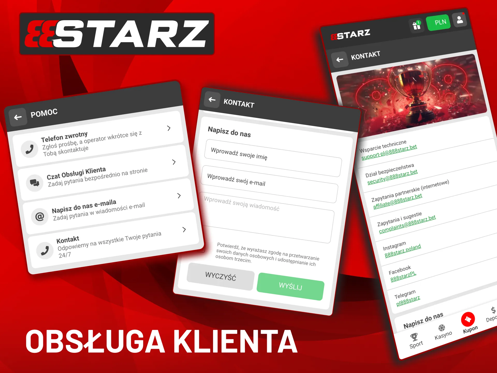 Całodobowa pomoc techniczna dla użytkowników 888Starz w Polsce.