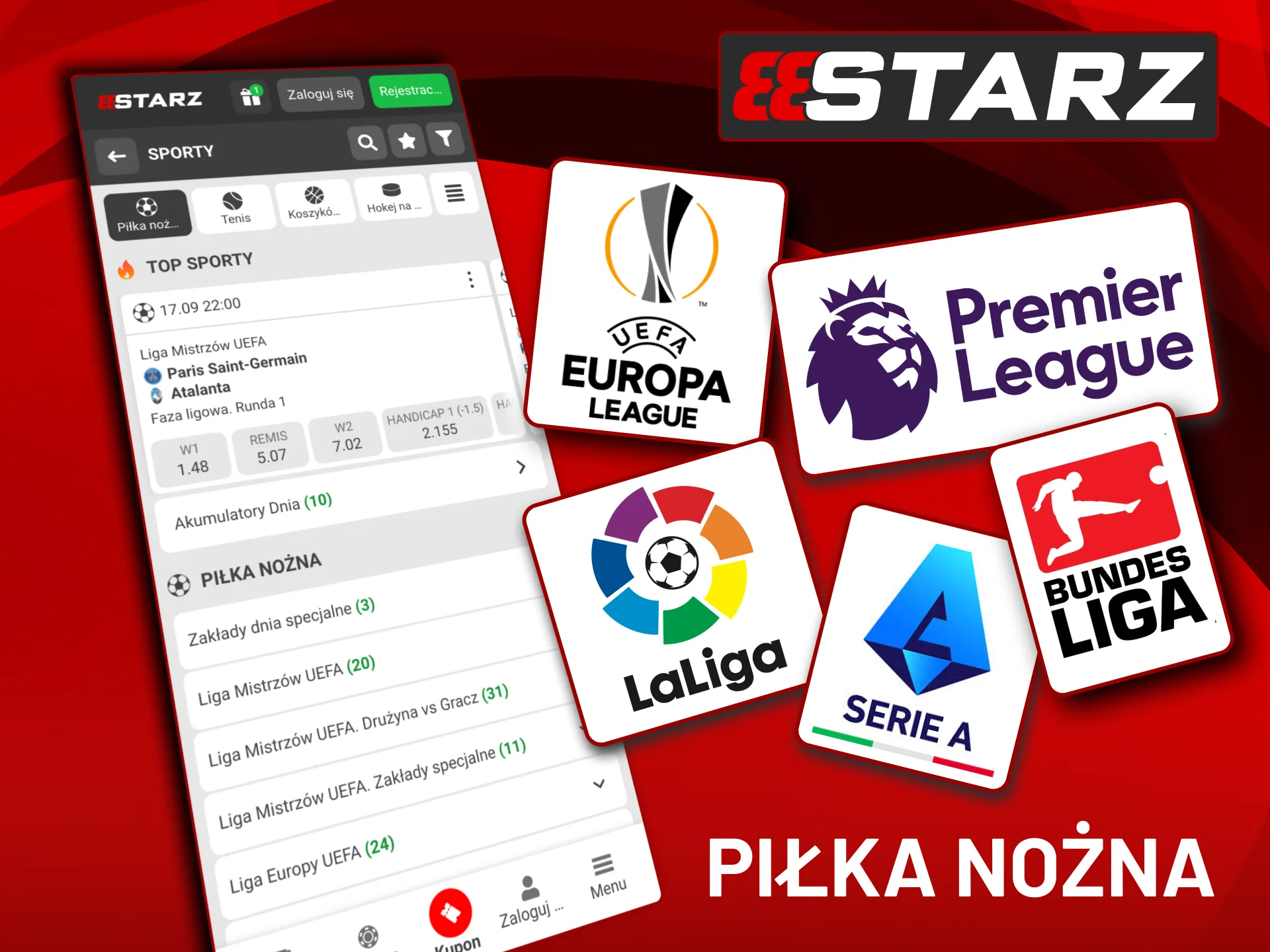 Obstawiaj mecze piłkarskie na 888Starz.