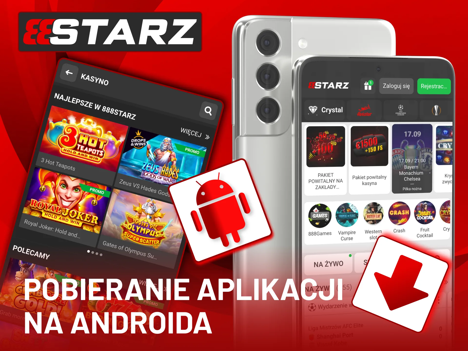 Instalacja APK 888Starz na Androida.