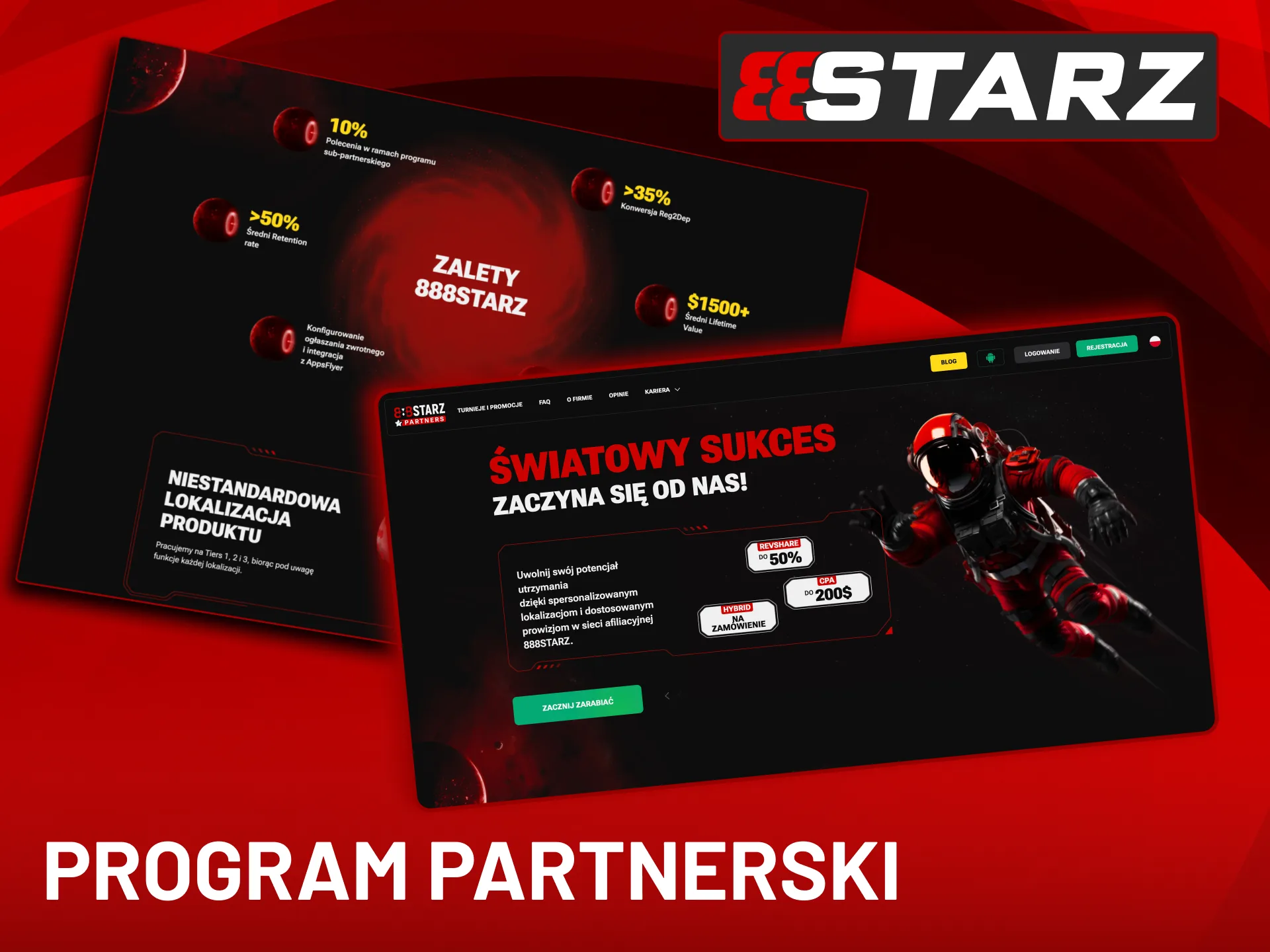 Dołącz do programu partnerskiego 888Starz i zarabiaj na poleceniach.