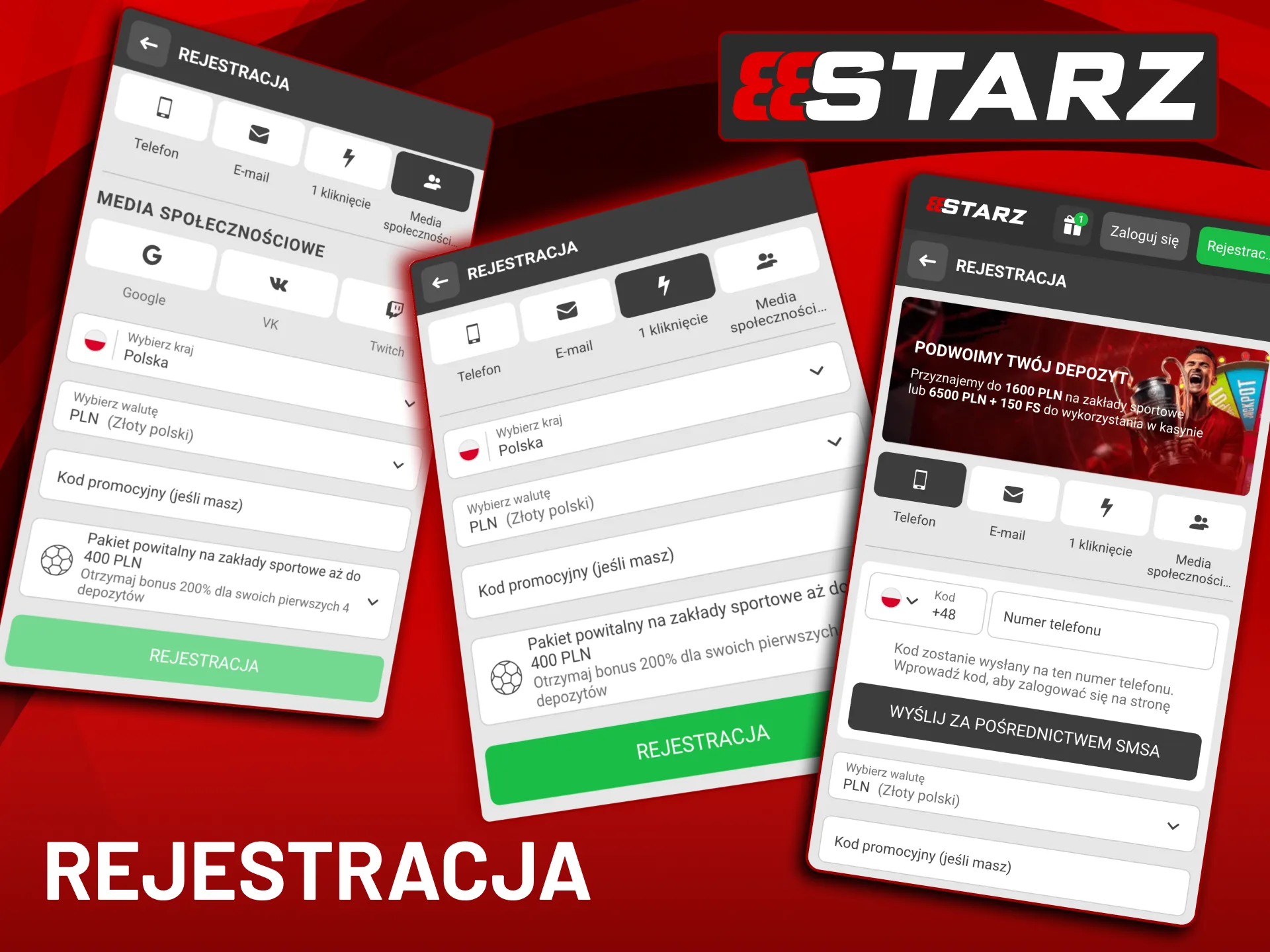 Prosta rejestracja konta na 888Starz.