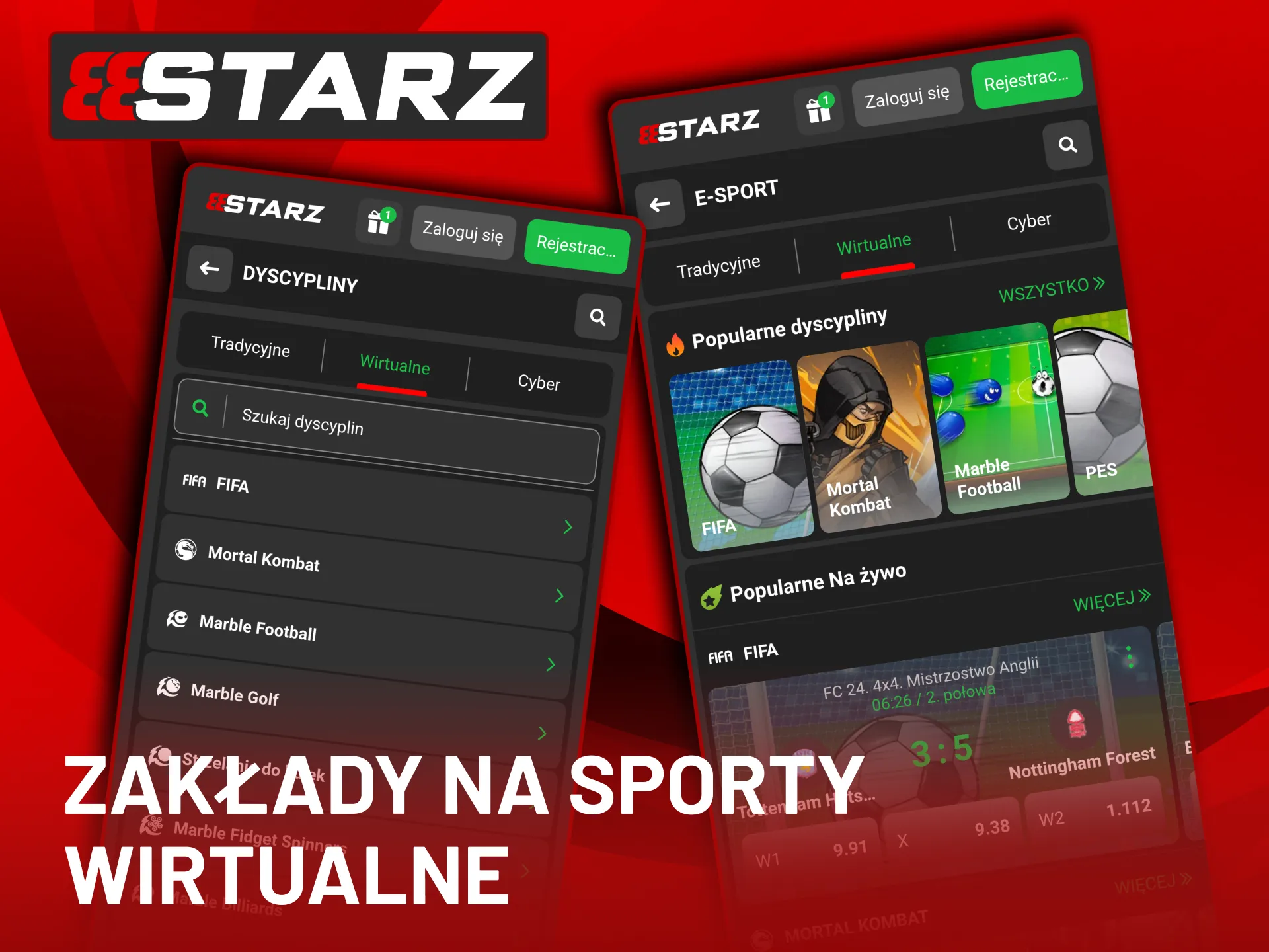 Obstawiaj FIFA, UFC i inne symulacje w 888Starz.