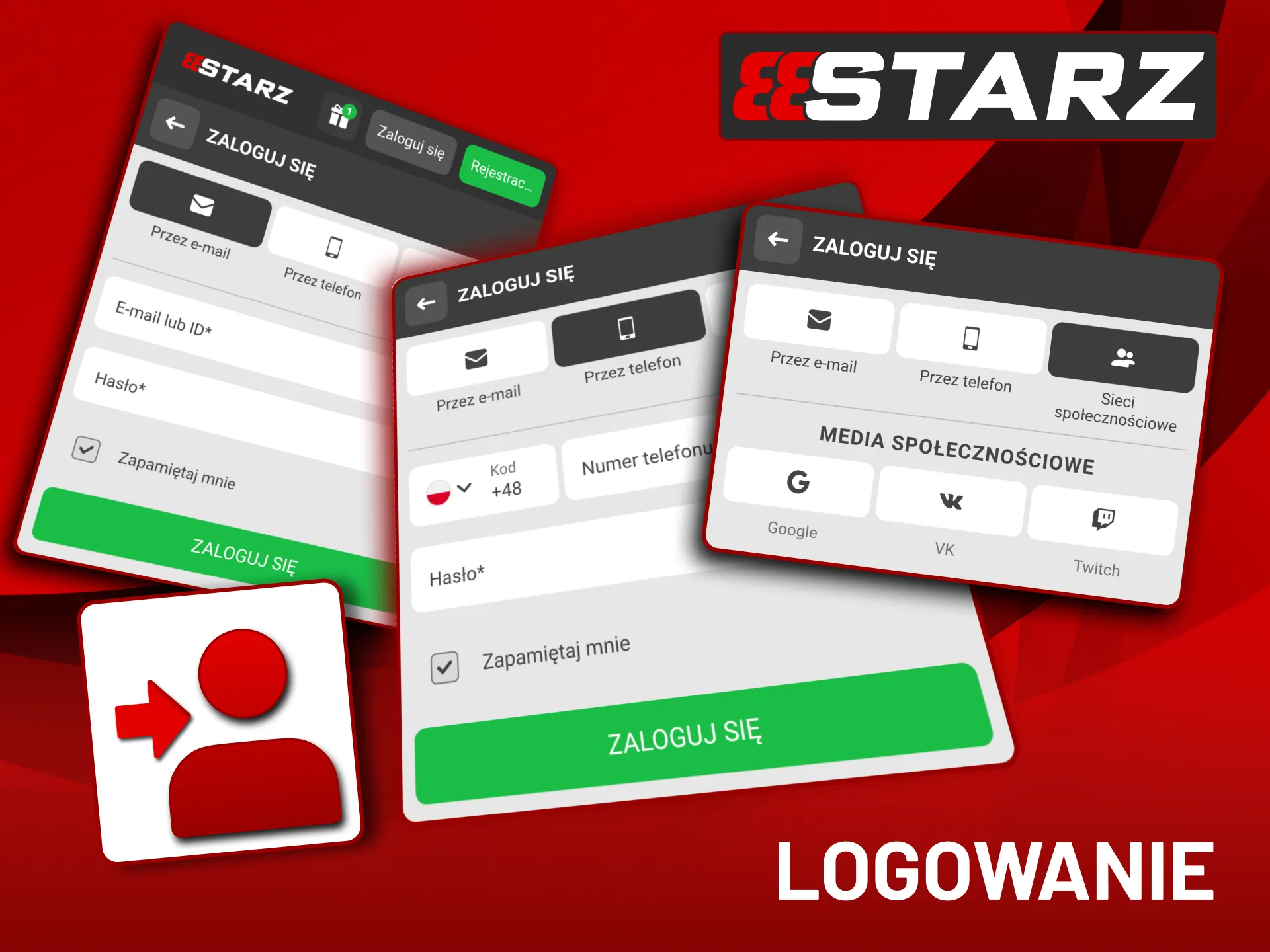 Zaloguj się do 888Starz przez e-mail, telefon lub identyfikator użytkownika.