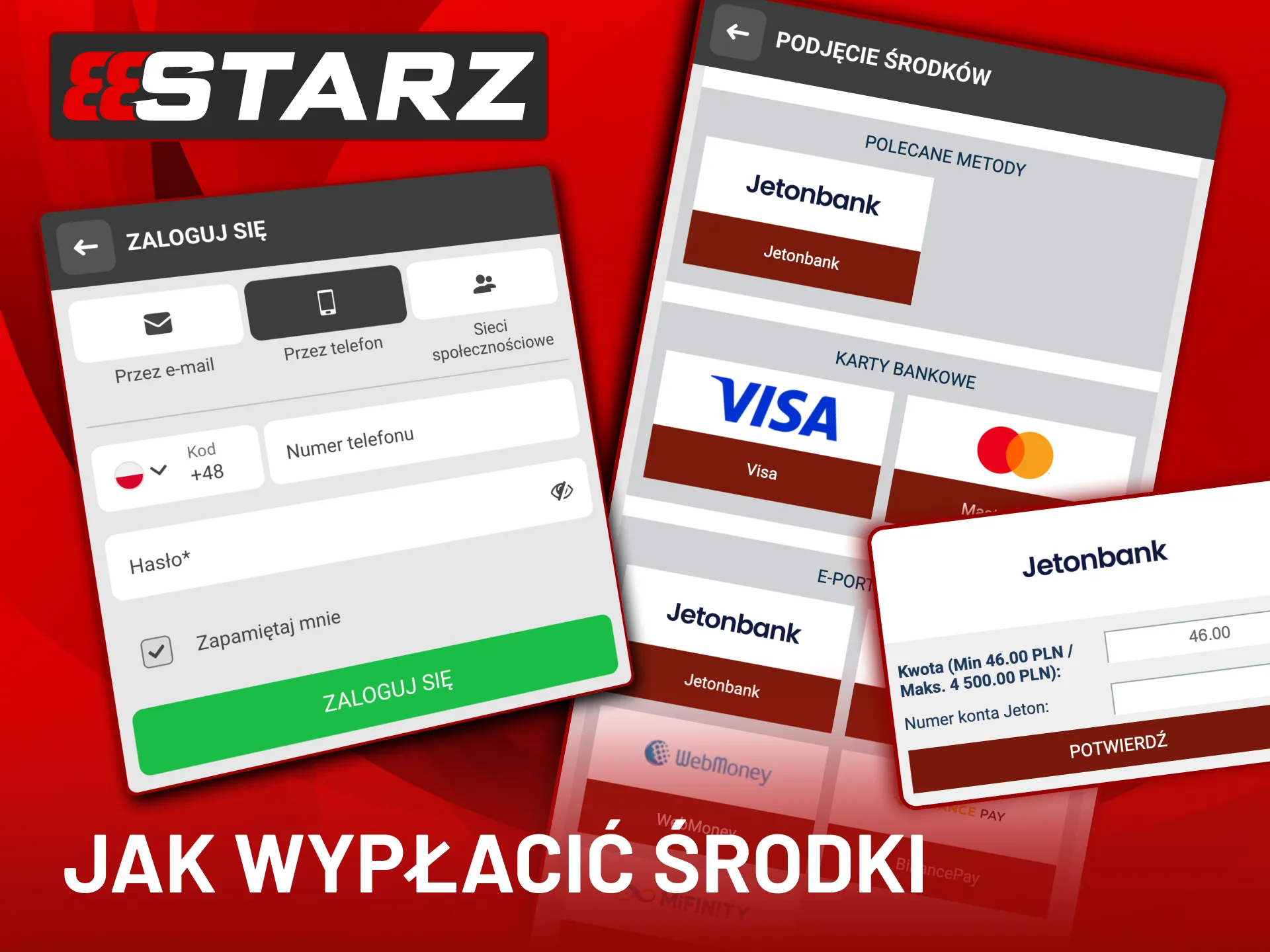 Wypłata z 888Starz to prosty proces z wyborem metody i szybkim zatwierdzeniem.