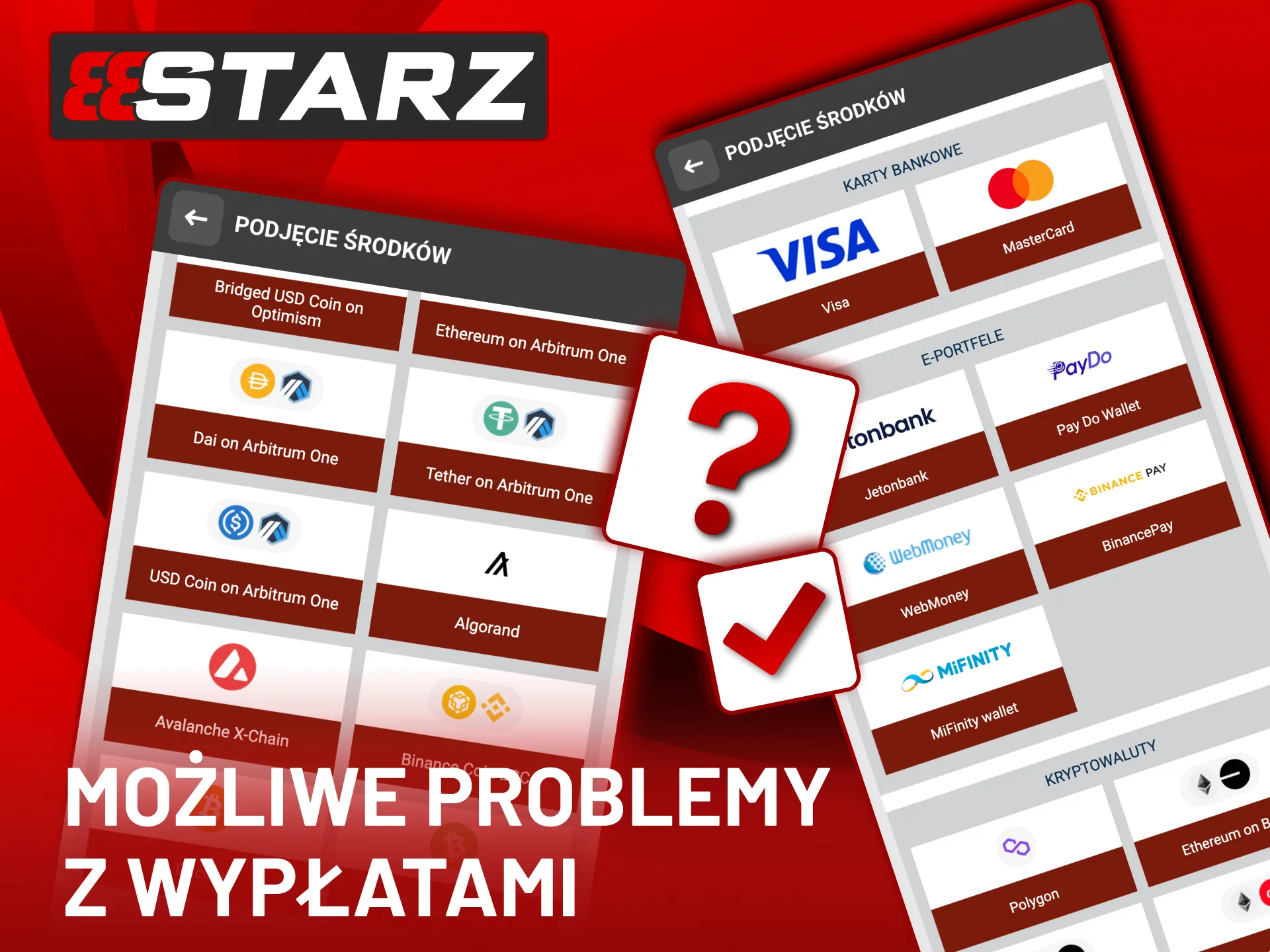 Jeśli 888Starz odrzuca wypłatę na kartę, spróbuj e-portfela lub kryptowaluty.