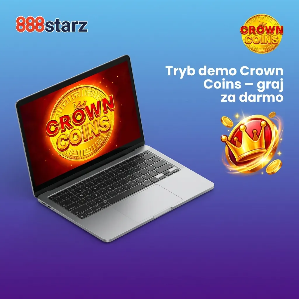 Zrzut ekranu trybu demo Crown Coins na 888starz z wirtualnymi żetonami do bezpłatnej gry testowej